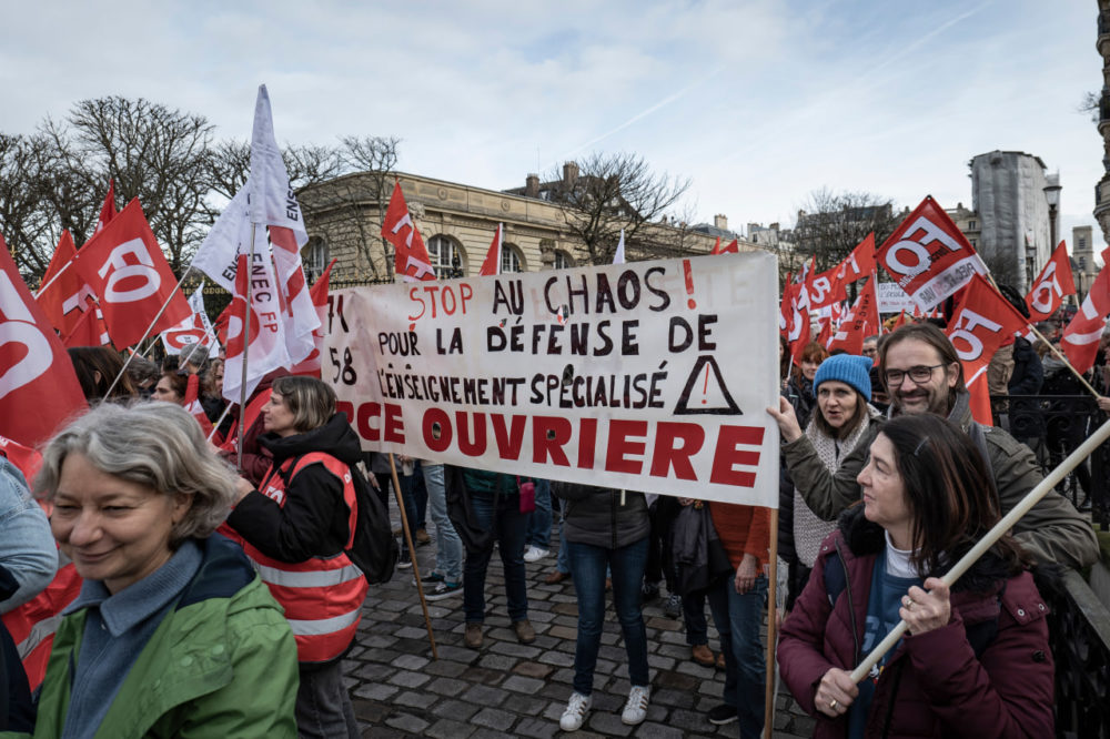 Ecole inclusive : succès de la grève et de la manifestation à Paris le 25 janvier + intervention du SNUDI-FO 89 en F3SCT
