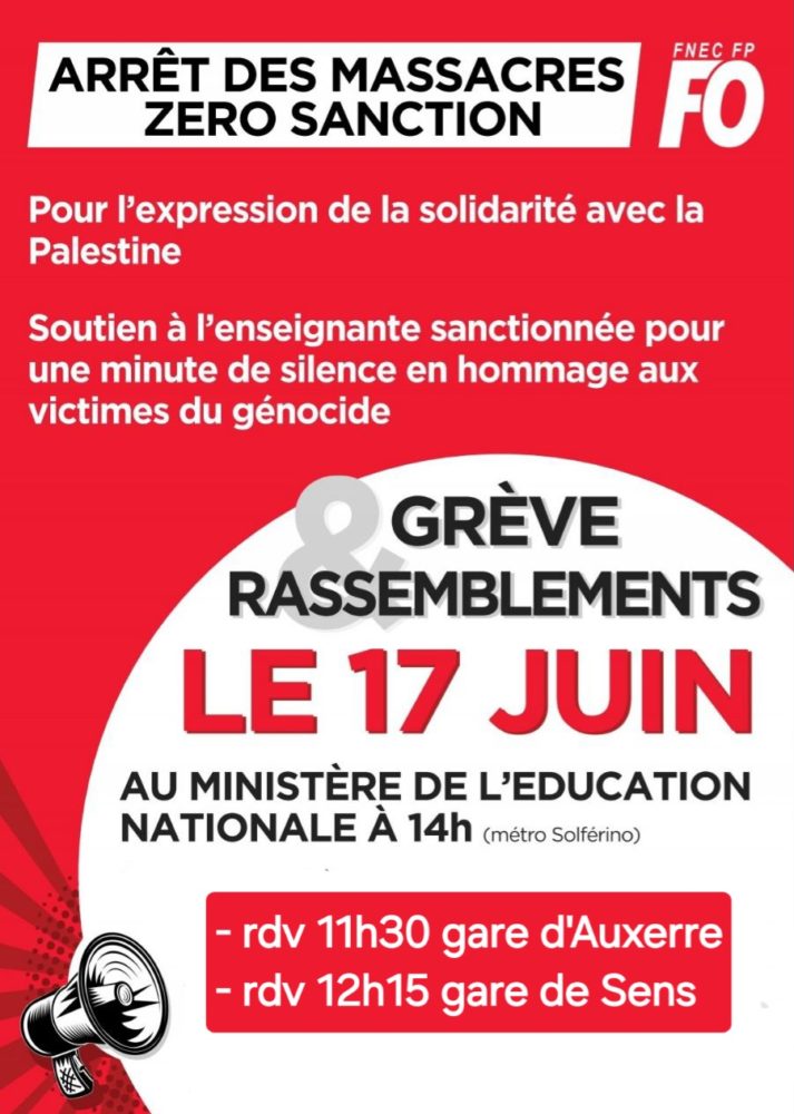 STOP au Génocide à Gaza, Stop à la répression !