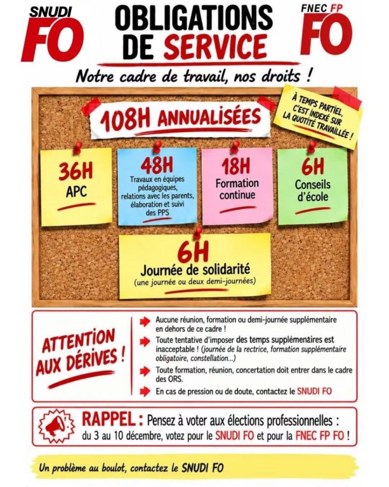 Obligations Réglementaires de Service : alerte ! NON au travail gratuit !